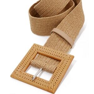 Boston Proper- Woven Square Buckle Belt